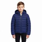 Jaqueta Puffer Infantil Masculina Bobojaco Casaco Capuz Frio COR:AZULTAMANHO:10