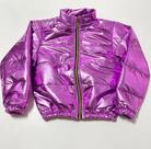 Jaqueta Puffer Infantil Rosa Metalizado