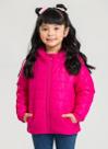 Jaqueta Puffer Inverno Menina Pink Com Capuz
