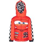 Jaqueta Puffer Vermelha com Capuz para Meninos Pequenos Disney Carros Relâmpago McQueen Jaqueta Puffer Vermelha com Capuz para Meninos Pequenos Disney Carros Relâmpago McQueen