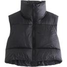 Jaqueta Puffer Vest Casaco Shiyifa Fashion Women, preto, GG Jaqueta Puffer Vest Casaco Shiyifa Fashion Women, preto, GG