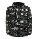 Jaqueta Quiksilver Puff Word Block Full Print Preta