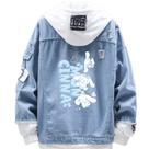 Jaqueta SANMU Creative Design Cinnamoroll Denim para mulheres Jaqueta SANMU Creative Design Cinnamoroll Denim para mulheres