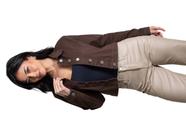 Jaqueta Sarja Sawary - 281473 - marrom GG