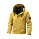 Jaqueta Softshell Masculina Impermeável Com Capuz, Corta-Vento Leve Para Caminhadas E Acampamentos