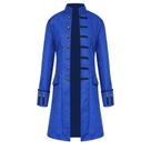 Jaqueta Steampunk masculina H&ZY Vintage Gothic Blue Coat