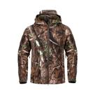 Jaqueta Tática Camuflada Masculina Impermeável Com Capuz De Fleece Quente Para Caça, Atividades Ao