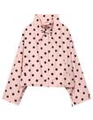 Jaqueta Tiko Miko Polka Dot Button Down Stand, gola feminina
