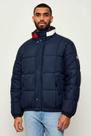 Jaqueta Tommy Jeans Masculina DNA Collar Puffer Azul Marinho - Cor Azul marinho - Tamanho L/G