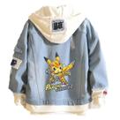 Jaqueta Transformers Pikachu Bumblebee com padrão jeans Jaqueta Transformers Pikachu Bumblebee com padrão jeans
