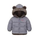 Jaquetas De Inverno Para Meninos E Meninas Com Capuz Em Fleece Acolchoado, Roupas Exteriores Quentes
