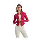 Jaquetas Esportivas Femininas Slim Fit De Manga Longa Com Zíper Para Yoga, Corrida E Fitness