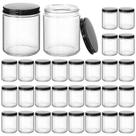 Jar KEYWING, pacote com 30 tampas de potes de vela de vidro transparente de 8 onças Jar KEYWING, pacote com 30 tampas de potes de vela de vidro transparente de 8 onças