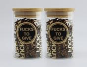 Jar Langjitianya Funny Gift, 2 peças, recortes de madeira de 355 ml