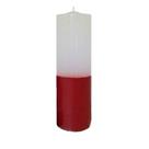 Jaragua vela 7 dias bicolor branco e vermelho votiva 255g - un