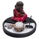 Jardim Zen Buda C/ Monge Não Vejo/Falo/Escuto Preto/Vermelho