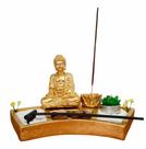 Jardim Zen Buda Incensário Meditação Yoga Decoração 29cm