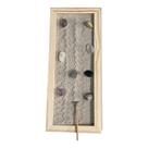 Jardim Zen Feng Shui Madeira Meditação Quadrado 13x31cm Jardim Zen Feng Shui Madeira Meditação Quadrado 13x31cm