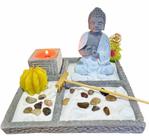 Jardim Zen Japonês Buda Porta Vela Meditação Yoga Mudra