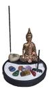 Jardim Zen Kit com Incensário Pedra Japonesa e Buda Tibetano