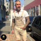 Jardineira - bermuda slim