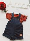 Jardineira com blusa