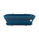 Jardineira com Prato e Suporte Okla Bari Azul Cobalt para Jardim