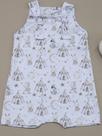 Jardineira Estampada em Cotton com Alça de Nózinho Tecido Macio Moda Bebê