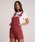 Jardineira feminina estampada