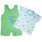 Jardineira Fofa Enxoval Menino Menina Kit 2 Pç Roupa De Bebê Jardineira Fofa Enxoval Menino Menina Kit 2 Pç Roupa De Bebê