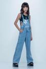 Jardineira Jeans Borboletas