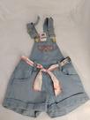 Jardineira jeans clara infantil com cinto G