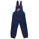 Jardineira Jeans Infantil com Bordado de Arco-íris Tam 1 a 3 anos