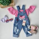 Jardineira Jeans Raposinha Jardineira Jeans Raposinha