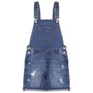 Jardineira Juvenil Look Jeans Curta Jeans