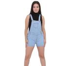 Jardineira Macaquinho Jeans Clara Juvenil Menina Shorts Tamanhos 10 a 16