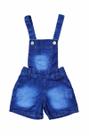 Jardineira Menina Infantil Jeans - Tamanho G