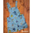 Jardineira Menino Infantil Temático Galinha Pintadinha Azul