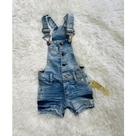 Jardineira shorts jeans infantil tamanho 2 e tamanho 3