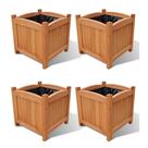 Jardineras Elevadas Casafoyer 4 piezas 30x30x30 cm de Madera Resistentes a la Intemperie