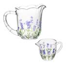 Jarra 1,5 Litros Cristal Água Leiteira 240ml Lyor Lavanda