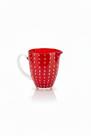 Jarra 1,5L Orquidea De Vidro Vermelho 23x14x18cm.