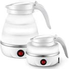 Jarra Chaleira Elétrica Dobrável 110v e 220v Pequena Portátil Mini 600ml De Silicone Cor:BrancoTensão:110V