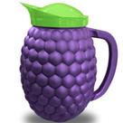 Jarra com Alça Para Suco Água 1,5L Modelo Uva Roxa e Verde Jarra com Alça Para Suco Água 1,5L Modelo Uva Roxa e Verde