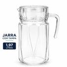 Jarra com Tampa 1,97 Litros Transparente