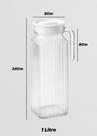 Jarra com Tampa Branca 1L Ideal para Servir Bebidas