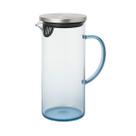 Jarra Com Tampa de Inox 1,5 Litro Vidro Azul Elegante 1 UN Jarra Com Tampa de Inox 1,5 Litro Vidro Azul Elegante 1 UN