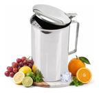 Jarra De Aço Inox C/ Tampa E Aparador De Gelo P/ Água E Suco