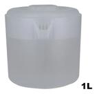 Jarra de Agua Suco 1L Transparente Tampa Vermelha Plasvale