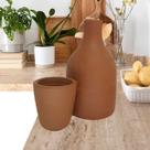 Jarra De Barro Artezanal Com Copos Para Mesa Agua Fresca